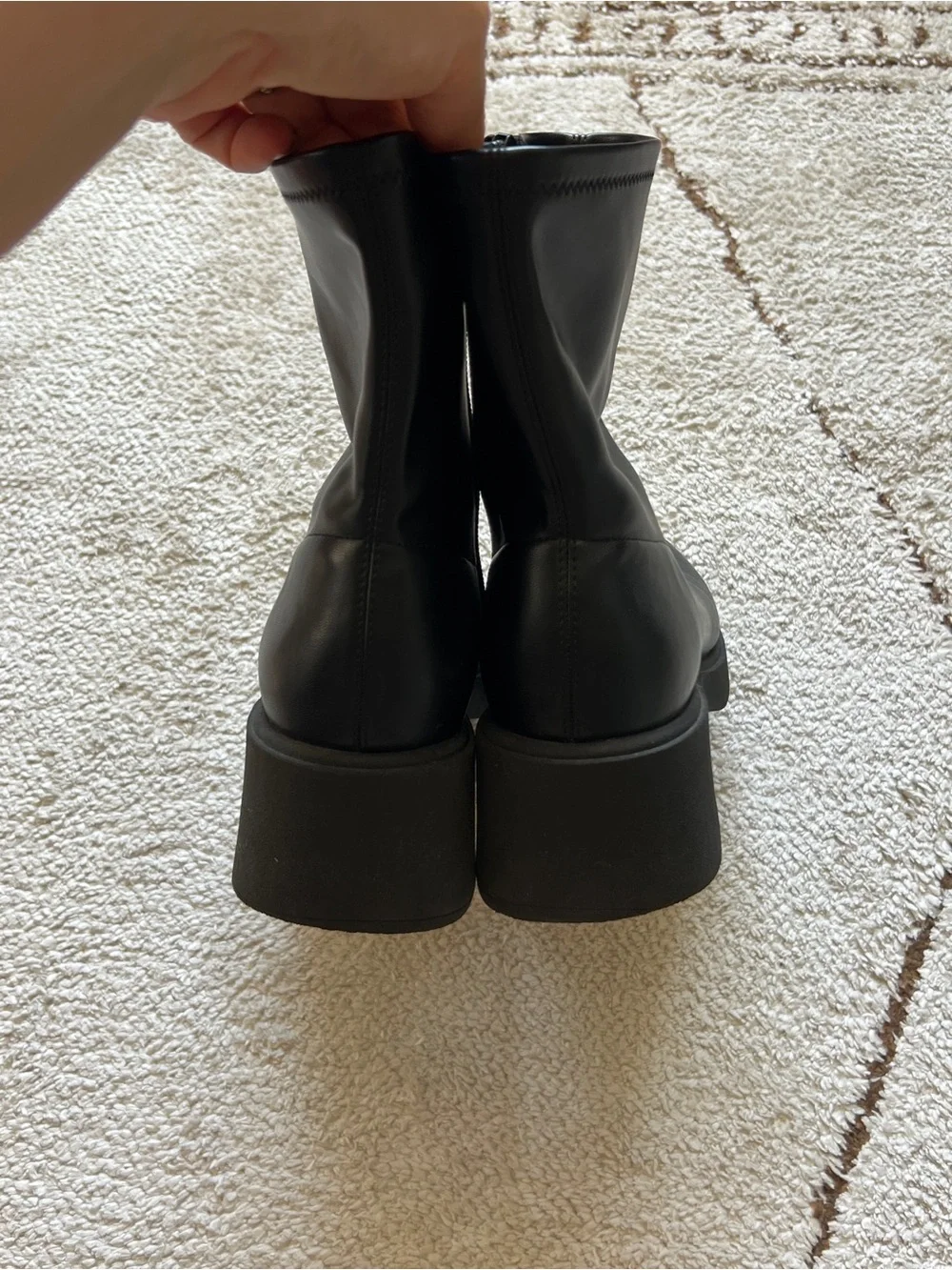 Wild Fable Christi Ankle Black Boots Womens Size 9 Square Toe Stretch Upper